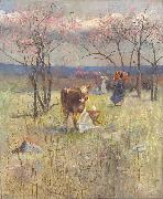 Charles conder An Early Taste for Literature, oil painting artist